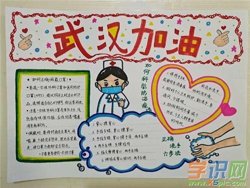 小学生关于抗击疫情武汉加油手抄报图片5篇最新精选