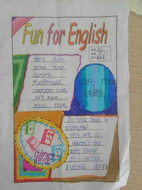 fun for english 4年级1班假期英语手抄报