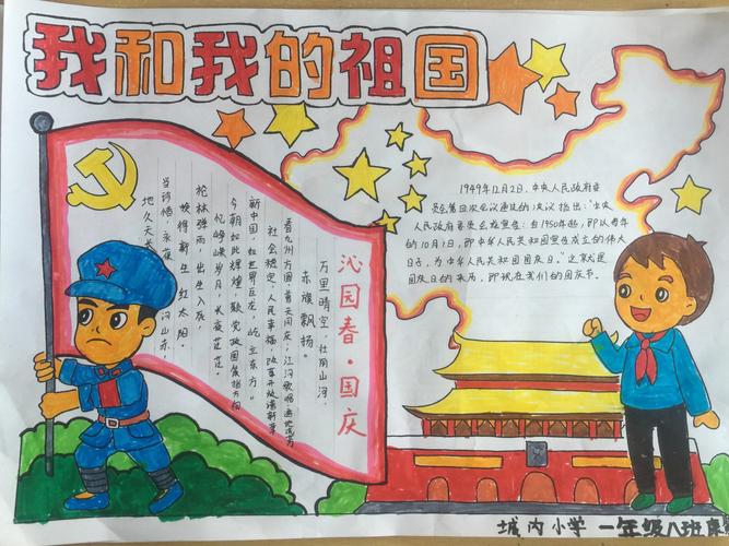 城内小学一八班庆盛世华诞70周年 同心共筑中国梦手抄报展