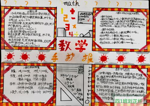 趣味数学畅享童沧江中学附属小学四年级数学手抄报