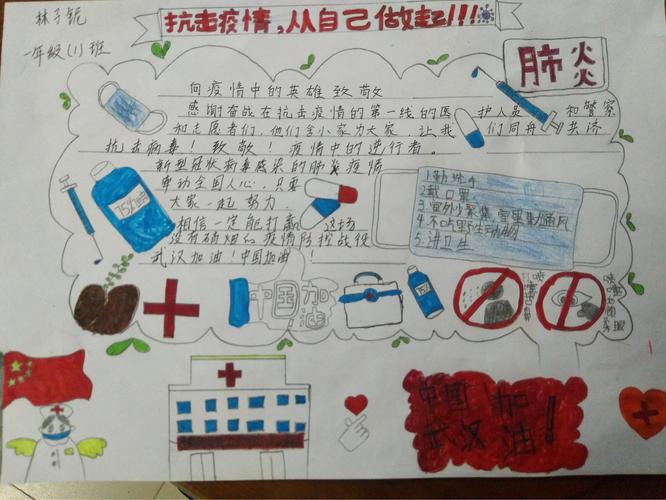 潭西镇潭东小学开展防控疫情手抄报创作活动