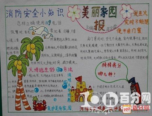 小学生防火知识手抄报图片4    小学生防火知识手抄报资料    家庭