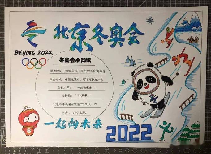 收藏必选2022北京冬奥会最新主题儿童画手抄报满满的干货资料