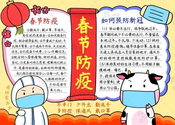 就地过年小报手抄报word模板版权可商用关于疫情不一样的春节手抄报