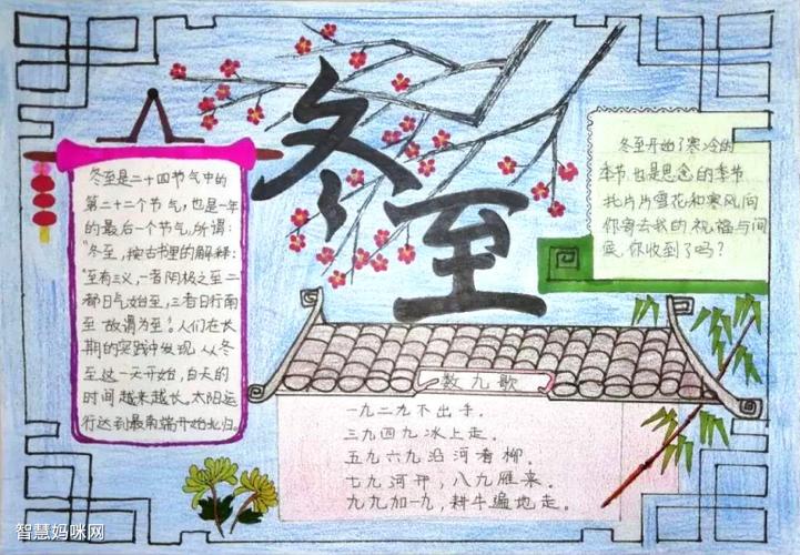 小学生冬至手抄报图片