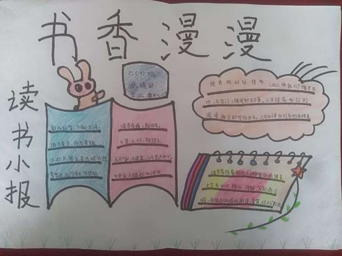 人生因阅读而精彩 汤阴县任固镇岳儿寨中心小学读书活动之手抄报