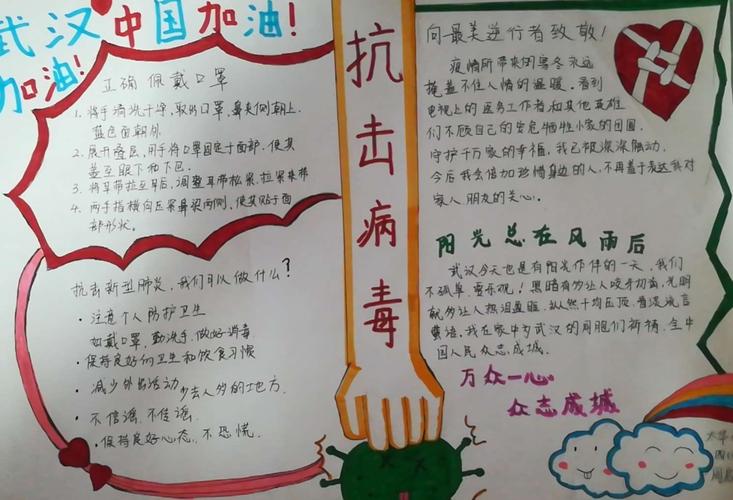 太华小学防疫期间手抄报和习作之四年级