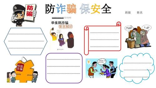 最新小学手抄报模板防诈骗