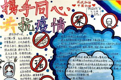 关于2020抗击疫情肺炎中国加油武汉加油手抄报图片