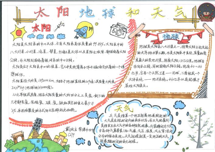 世界气象日期间举办太阳地球和天气为主题的青少年手抄报展评活动