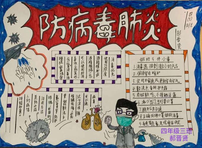 达拉特旗响沙湾小学抗击疫情班主任在行动手抄报系列