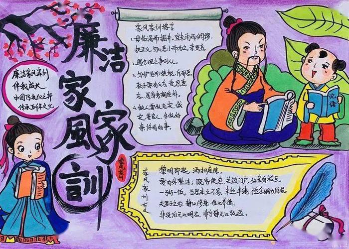 特别推荐汴梁清风进万家开封市中小学生廉洁家风家训手抄报比赛成功