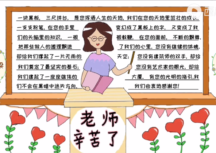 教师节手抄报模板精选致敬辛苦的老师们