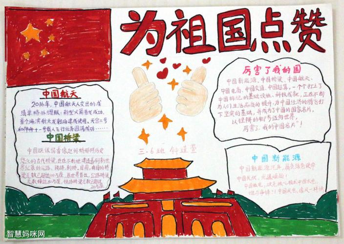 为祖国点赞建国72周年手抄报