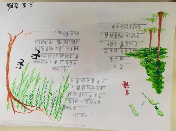 一张张手抄报带来了春的消息一篇篇小作文弥漫着春的气息.