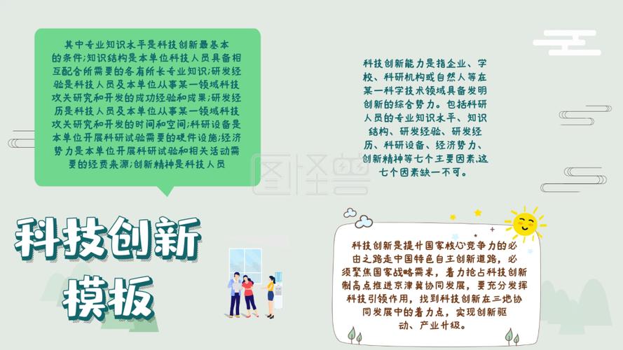 创新科技-简约科技创新模板手抄报在线图片制作-图怪兽