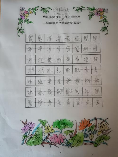 练字的图片的手抄报 汉字的手抄报