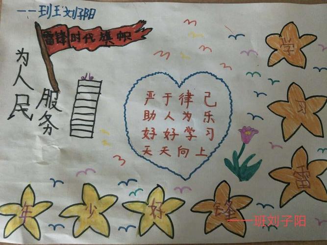 西平罗乡中心学校小学部学雷锋纪念日之手抄报创办活动