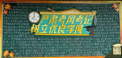 严肃考纪端正考风手抄报 手抄报简单又漂亮