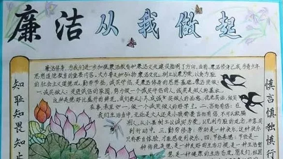 关于廉洁的手抄报模板简单漂亮图片精选25篇