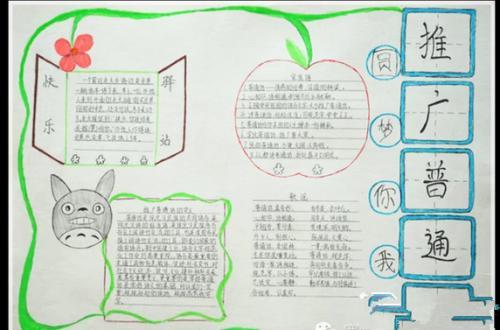 说普通话写规范字语文手抄报写规范字手抄报