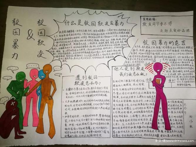 抄报校园手抄报北坛小学扫黑除恶反校园欺凌主题绘画手抄报优秀作品展