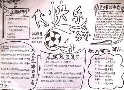 以足球为标题的手抄报 关于足球的手抄报-蒲城教育文学网