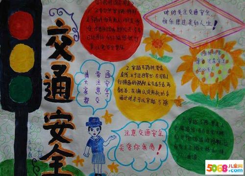 小学生交通日手抄报设计方案-交通安全人人有责