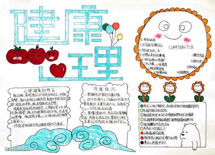 心理健康日手抄报图片