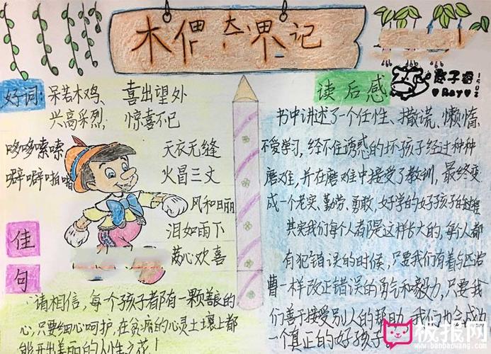 小学生读书手抄报图片木偶奇遇记