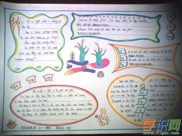 学识网 语文 手抄报 手抄报图片    英语手抄报是一种比较常见的学生