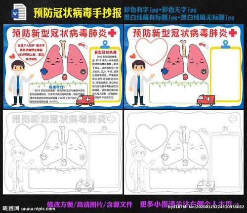 看鸡心冠肺炎手抄报 手抄报简单又好看