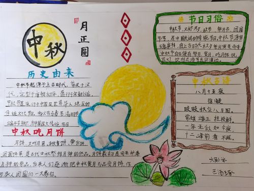 大吴小学举国同庆 情满月圆主题手抄报活动