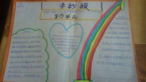 家国情怀第四单元手抄报河东小学五年级四班与五班