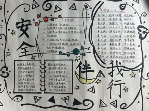 关于安全的魔道手抄报安全的手抄报