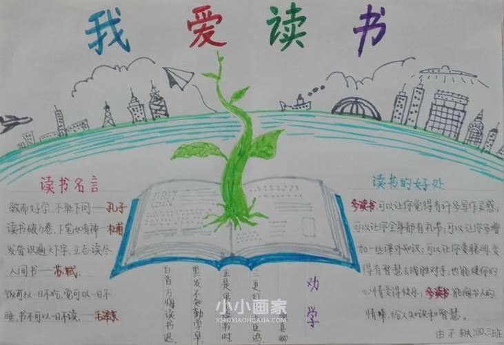 四年级上册手抄报素材 手抄报 小学生读书手抄报   理想的书籍是智慧