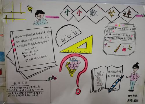 快乐无限记南京路新城实验小学四年级生活中的数学手抄报活动