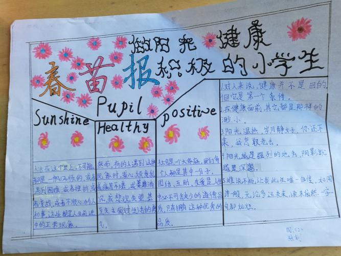 白银区第八小学四2中队《做积极阳光健康的少年》主题队会和手抄报