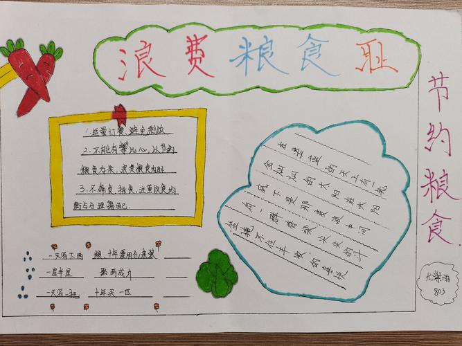 for my grade 3之节约光荣浪费可耻手抄报