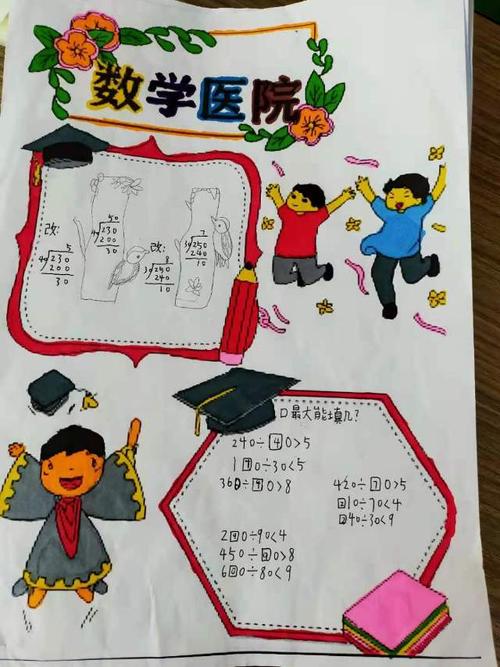 手抄报《数学医院》让我们回忆了本学期在数学学习中出现的错误并且