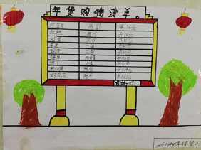 小学生画年货购物单手抄报小学生手抄报