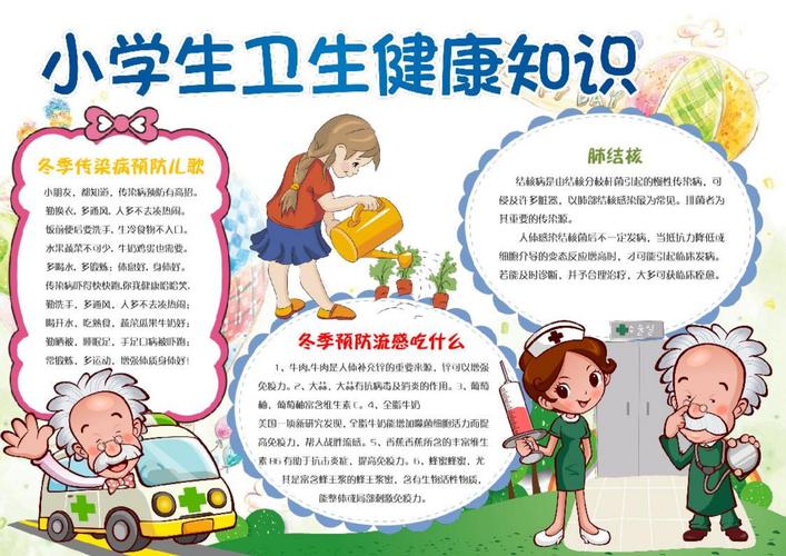 小学生卫生健康小报手抄报word模板