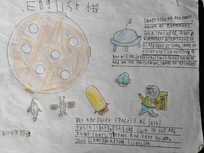 简单夜星空图片英语手抄报简单英语手抄报
