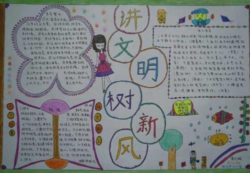 文明新风小学手抄报 小学生文明手抄报