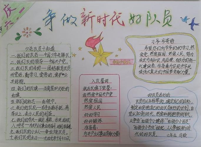 永安小学争做新时代好队员主题少先队知识手抄报评选活动