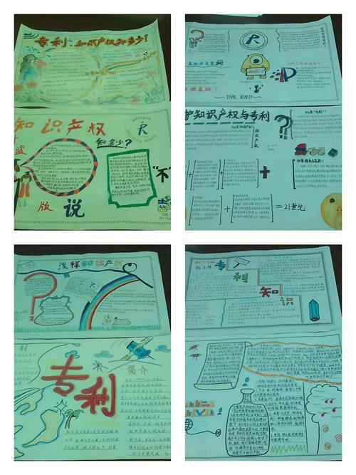 组织学生制作专利手抄报通过查找手抄报资料学生对专利的知识有了更