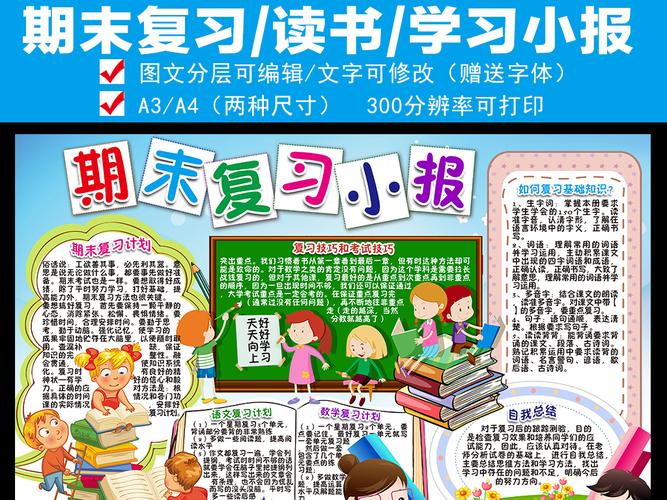 备战期末考试小报手抄报迎中考小报关于期末迎考的手抄报关于期末的