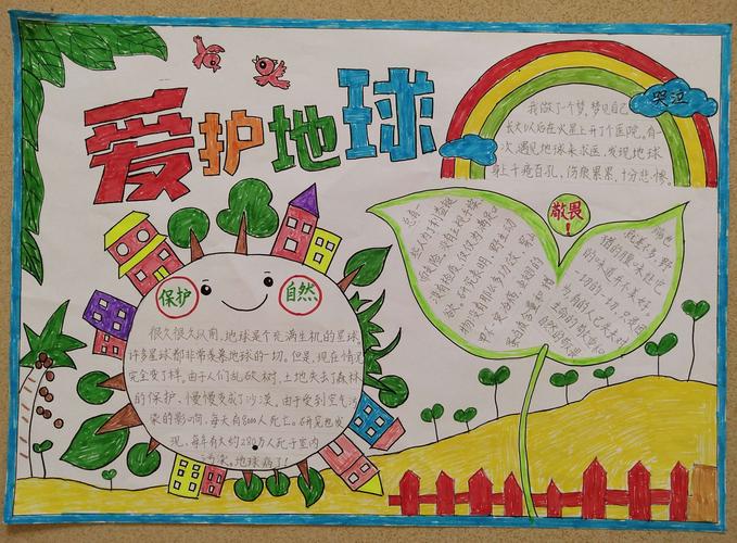 描绘绿色生活黄草朗小学开展人与自然和谐共生手抄报活动