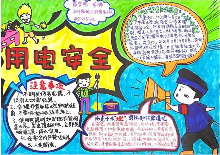 第三张二年级关于用电安全的手抄报2第二张中小学生用电安全手抄报1