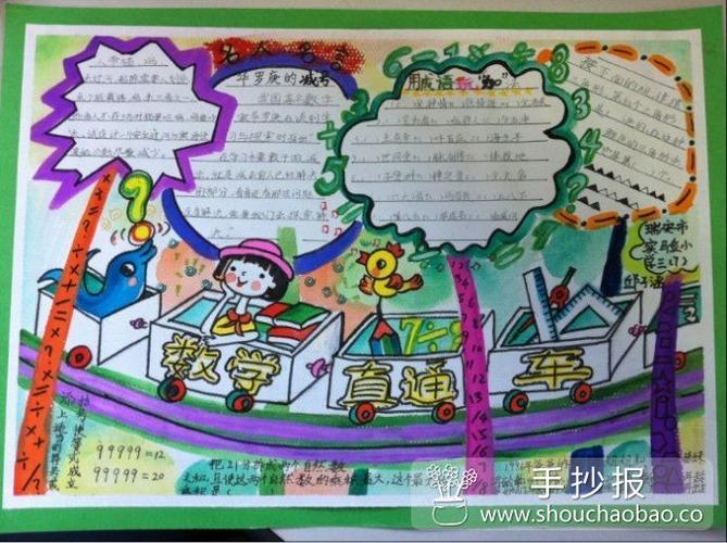 小学五年级第四单月简易方程数学手抄报